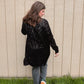 Black Open Knit Cardigan