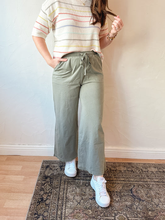 Essential Cotton Wide Leg Pants