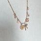 Pink Bow Charm Necklace