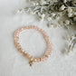 Gold Plated Pink Cross Bracelet
