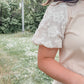 Natural Crochet Sleeve Top
