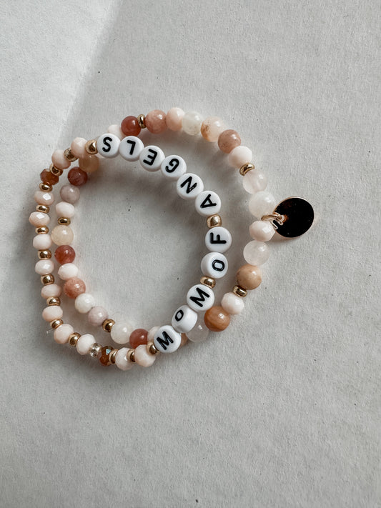 Mom of Angels Bracelet Set