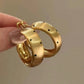 Black Dot Gold Hoops