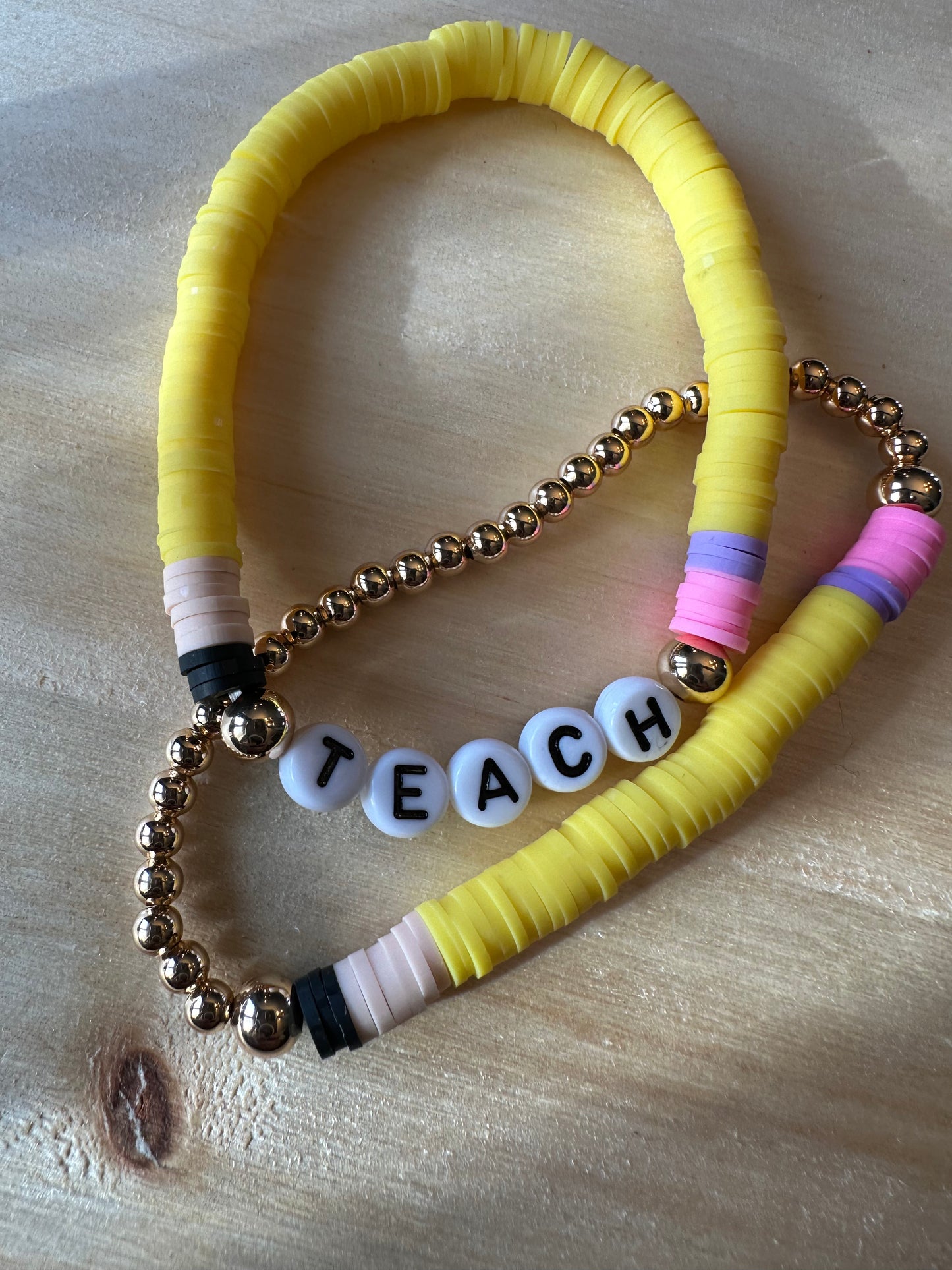 Teach Pencil Bracelet Set