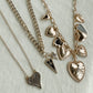 Black Studded Heart Necklace