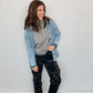 Grey Knit Hoodie