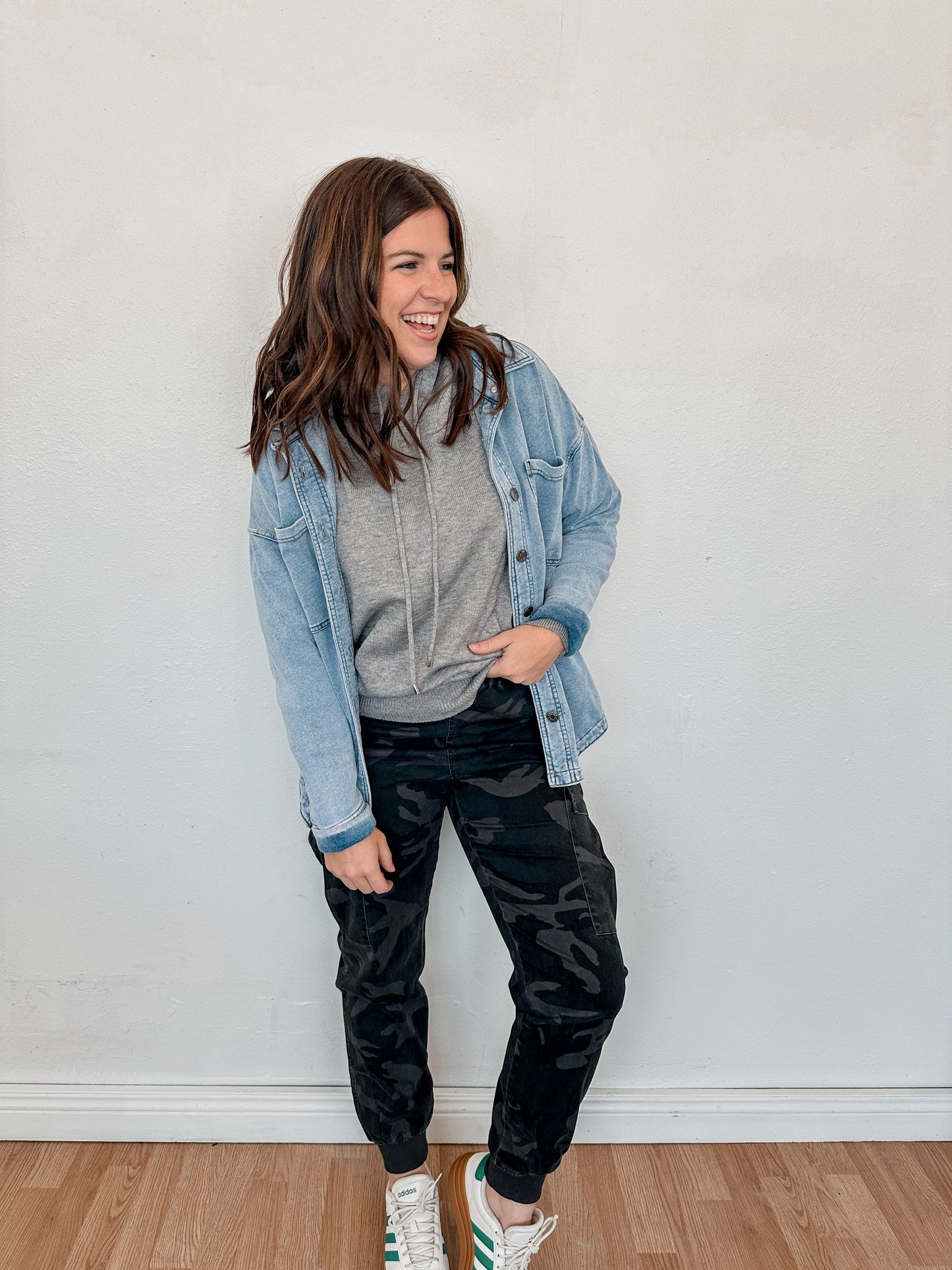 Grey Knit Hoodie