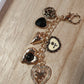 Gold Hearts Keychain