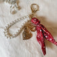 Kerchief Hearts Charm Keychain