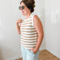 Striped Knit Sweater Tank