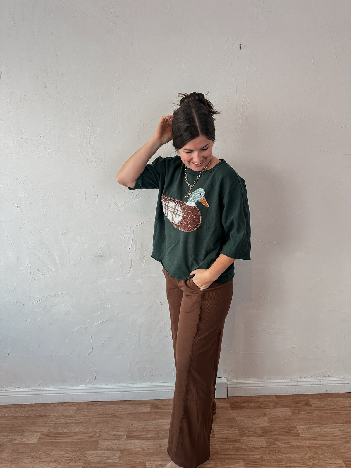 Brown Side Panel Lounge Pants