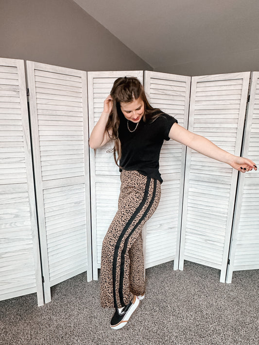 Cheetah Printed Knit Pants