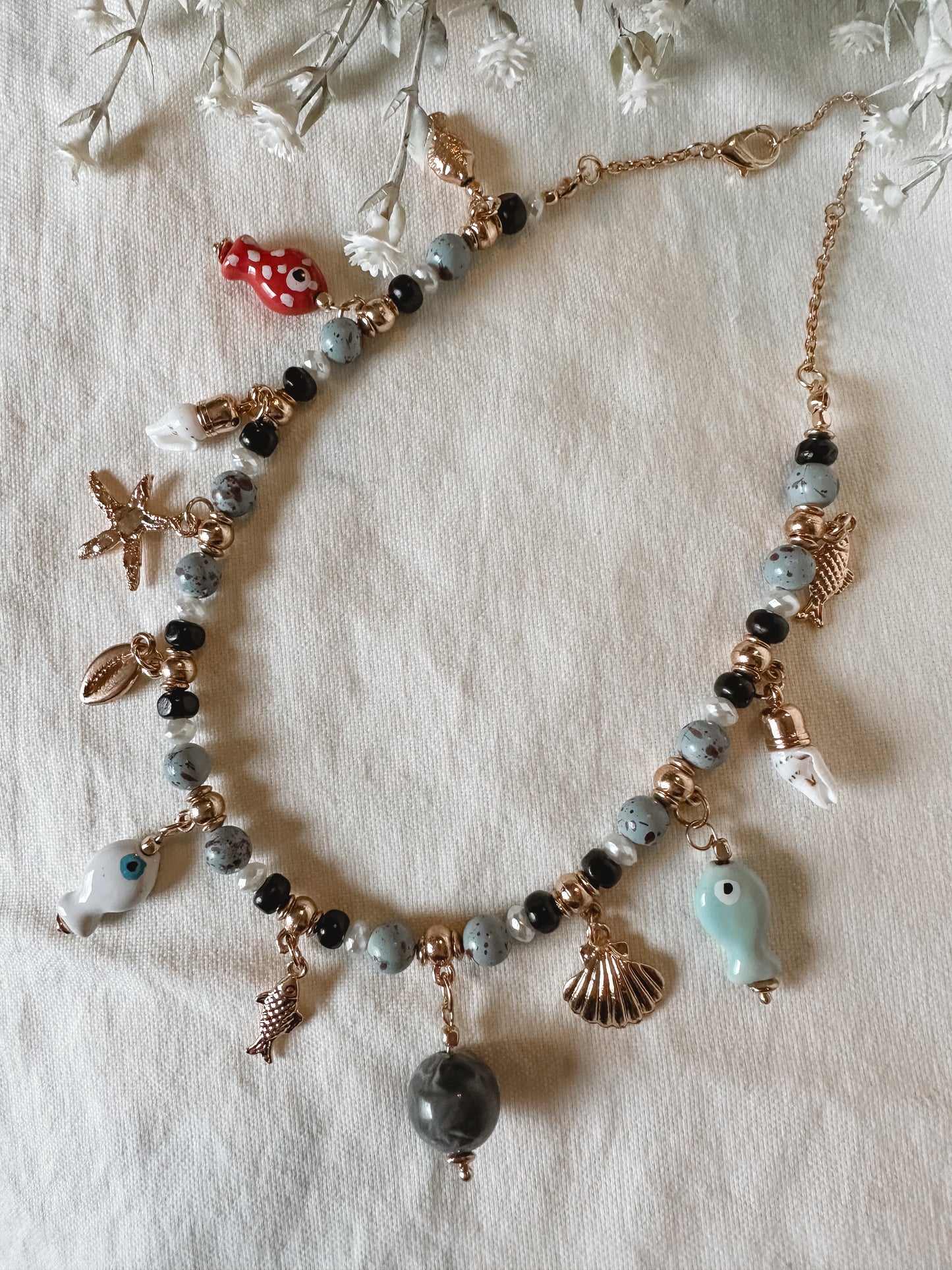 Beaded Charm Necklace