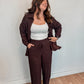 Espresso Textured Pants