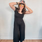 Black Double Layered Jumpsuit