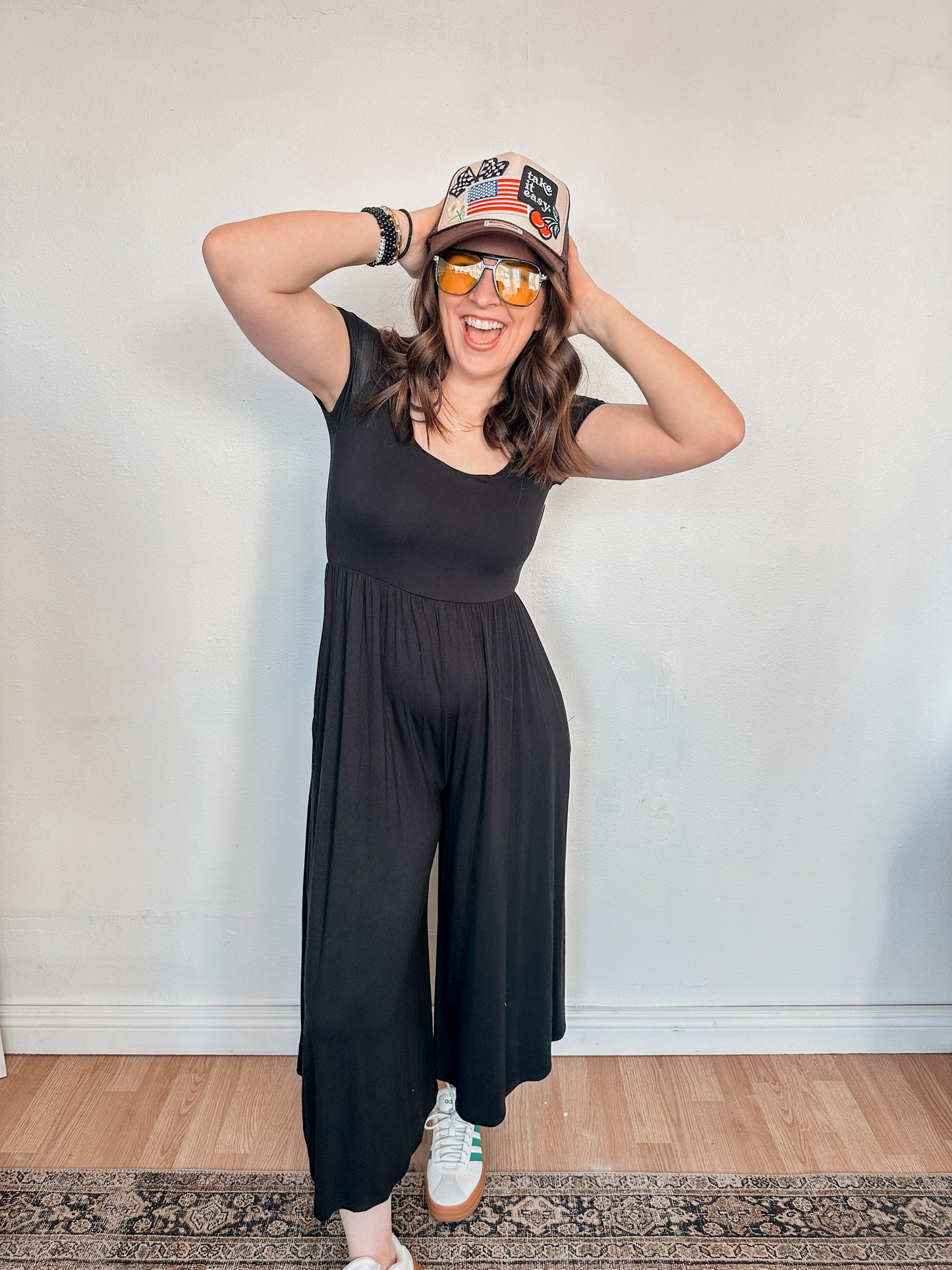 Black Double Layered Jumpsuit