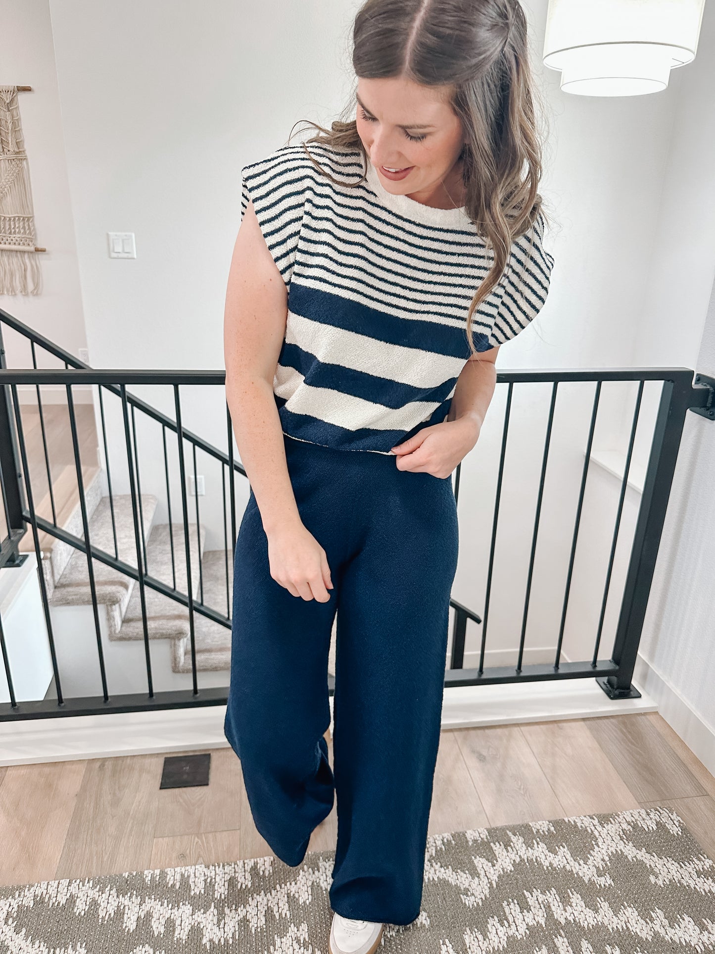 Navy Knit Pants