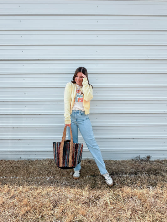 Basic Yellow Cardigan