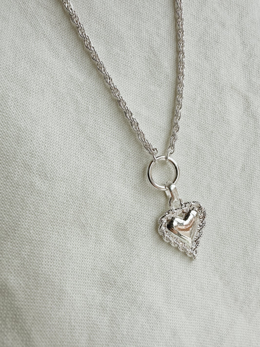 Silver Heart Pendant Necklace