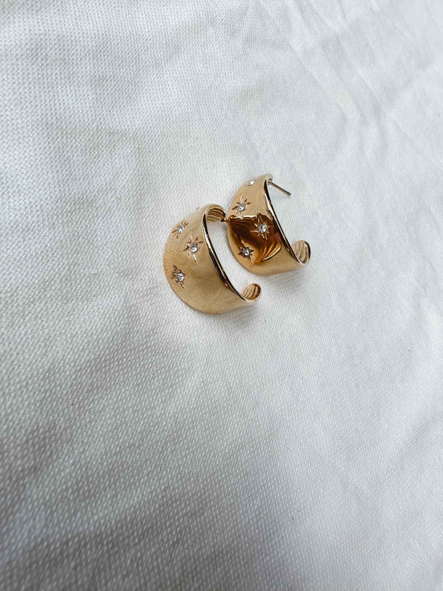 Star Cuff Hoop Earrings