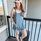 Dusty Blue Romper