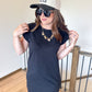 Black Cap Sleeve Dress