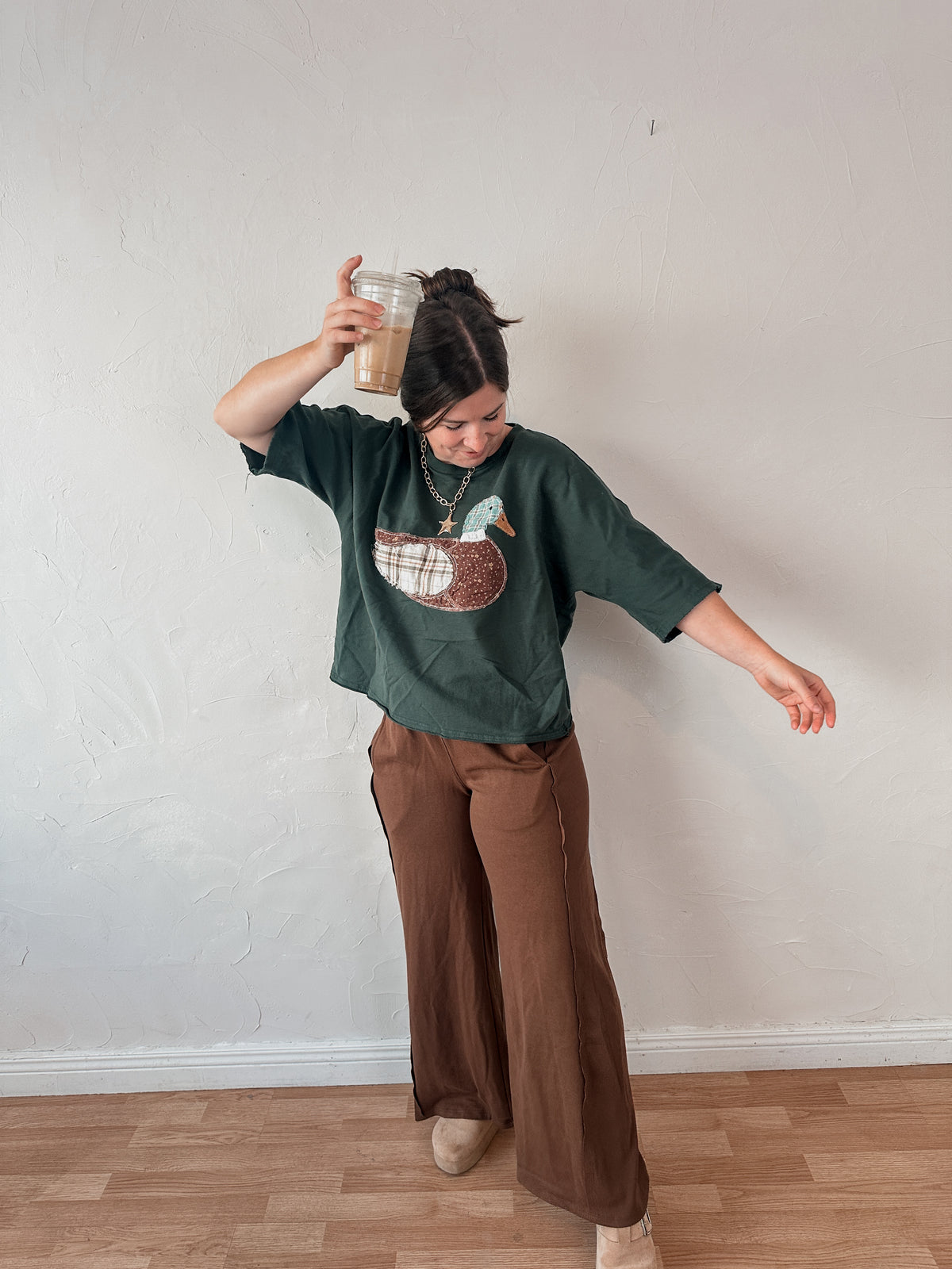 Mallard Duck Patchwork Dolman Tee