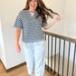 Oversized Navy Stripe Tee