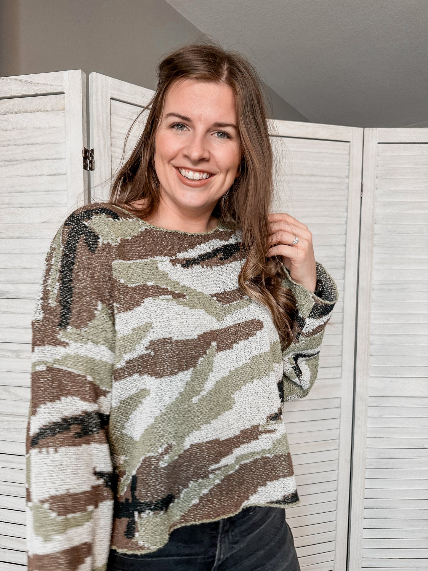 Camo Light Knit Sweater