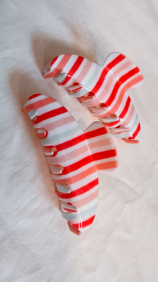 Stripe Claw Clip