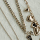 Black Heart Studded Charm Necklace