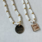 White Beaded Charm Necklaces