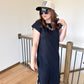 Black Cap Sleeve Dress