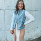 Scallop Edged Denim Vest