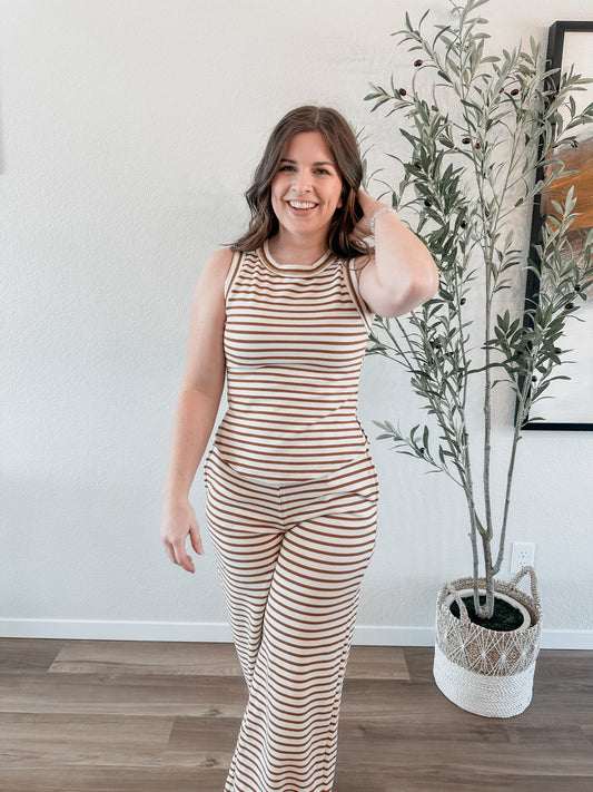 Brown Stripe Tank