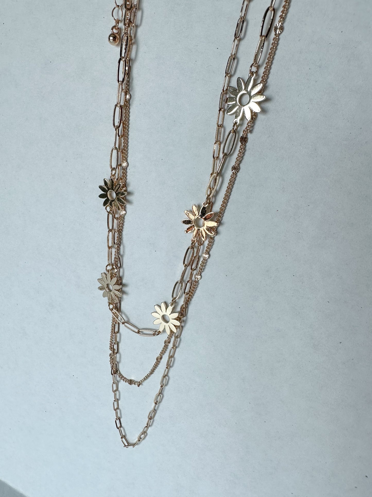 Layered Daisy Necklace