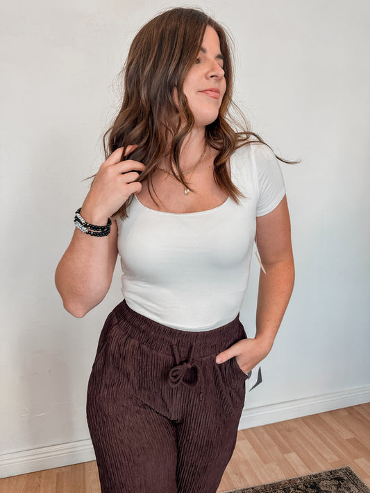 Essential Double Layered Scoop Neck Tee