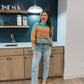 Cable Knit Colorblock Sweater