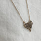 Black Studded Heart Necklace