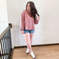 Soft Rose Ribbed Pullover