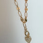 Pave Heart Charm Necklace