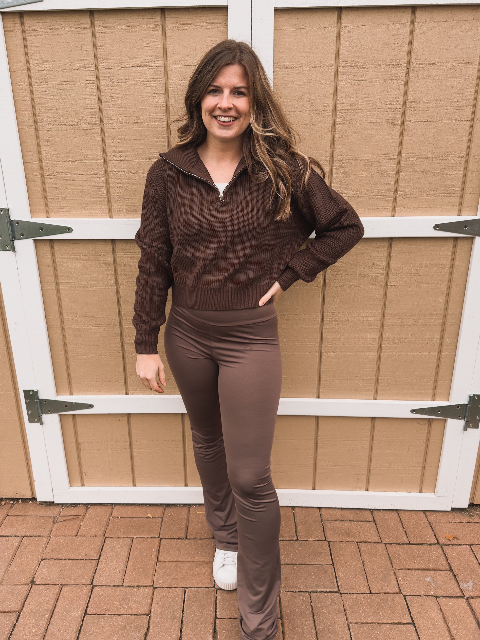 Everyday Flare Leggings in Cocoa (Small-3XL)