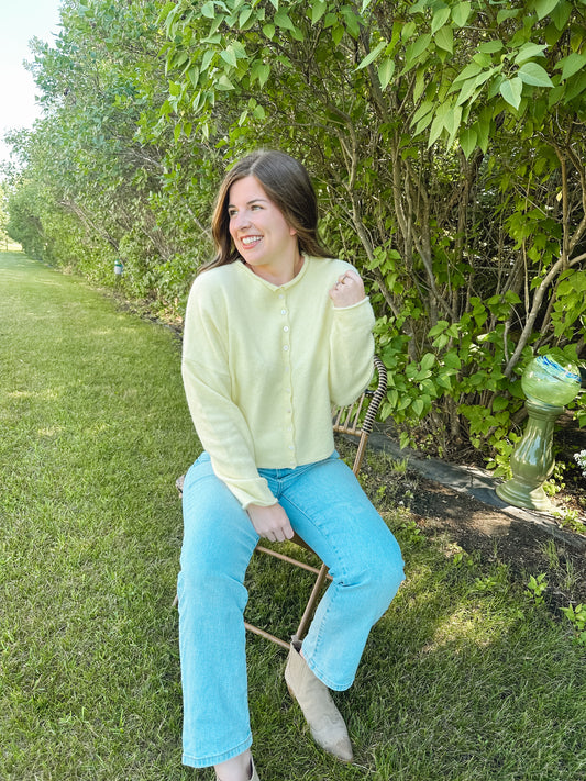Butter Yellow Piper Cardigan