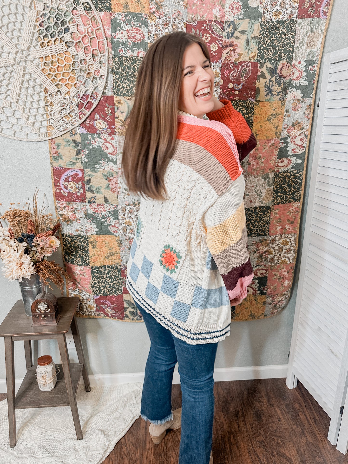 Crochet Patch Cardigan