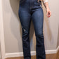 Double Button Flare Jeans