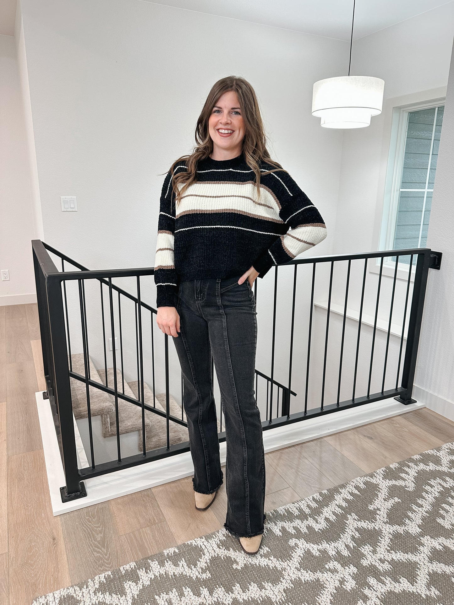 Chenille Stripe Sweater