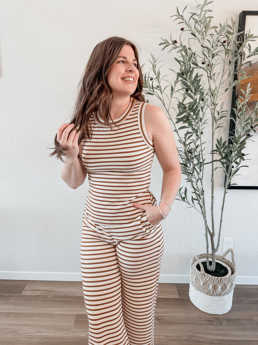 Brown Stripe Tank