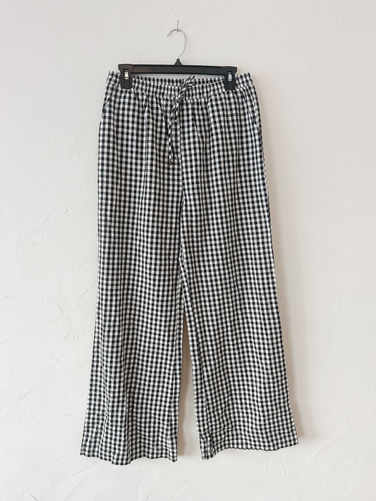 Black Gingham Pants