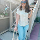 Oatmeal Button Down Top