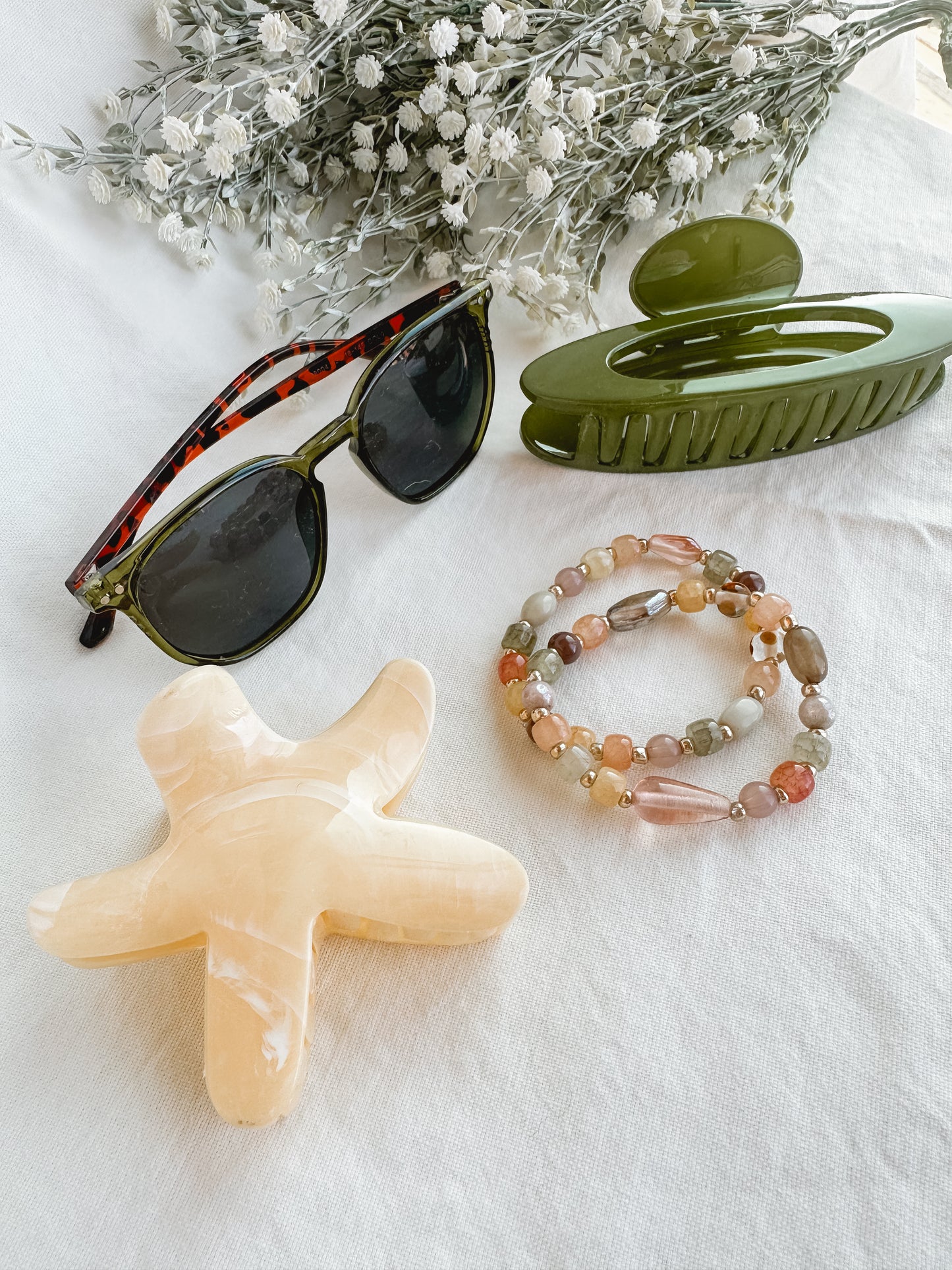 Green Framed Sunglasses